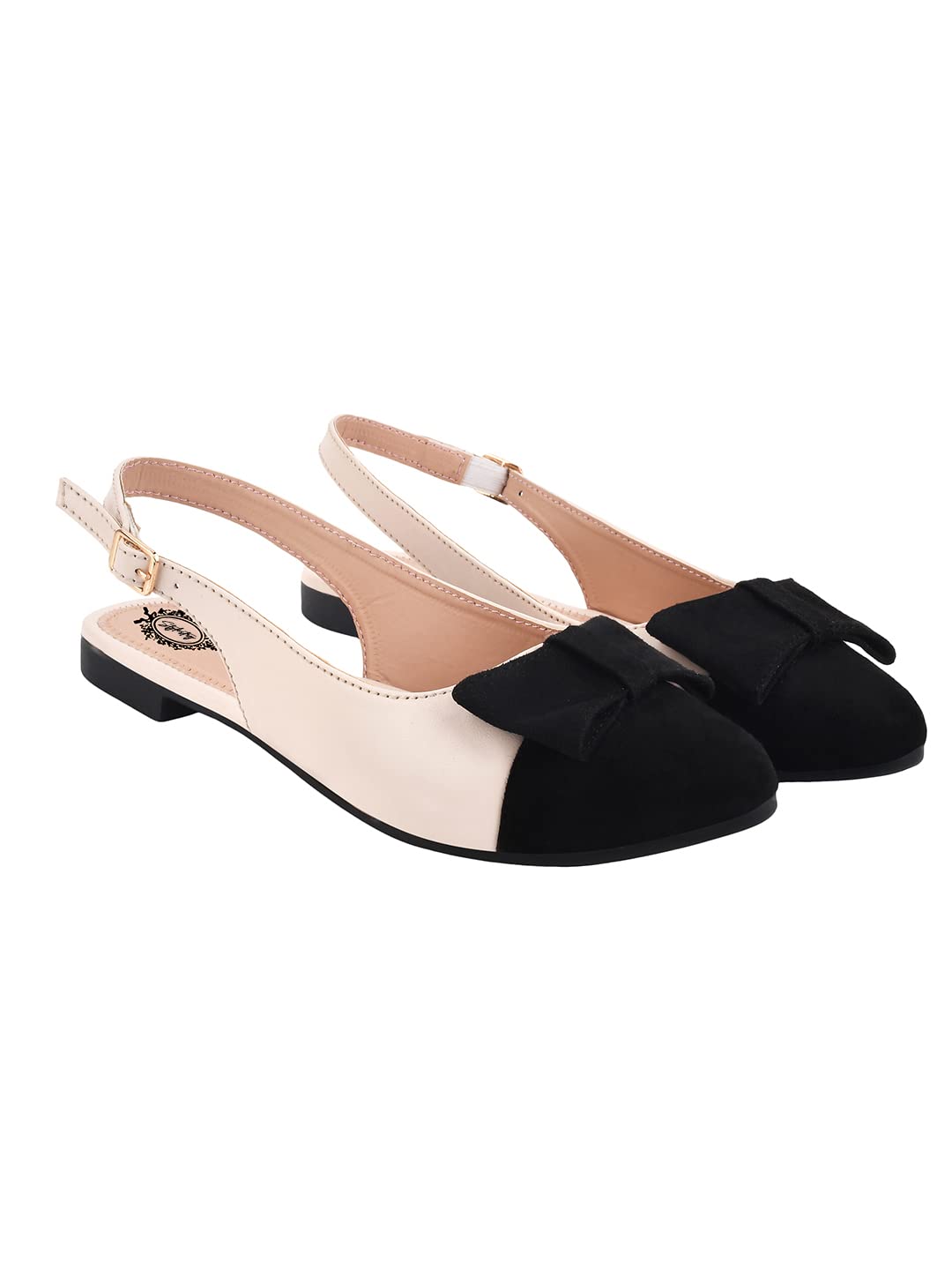 Stylish Uppper Bow Black Flats for Women & Girls-image-5