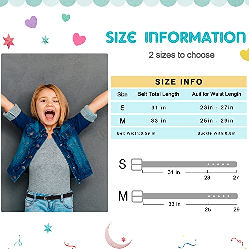 Satinior 10 Pieces Pu Leather Glitter Belts Cute Shiny Pu Leather Belts Girls Dress Belts Colorful Skinny Kids Belts For Girls (Small), Multicolor #TOP6