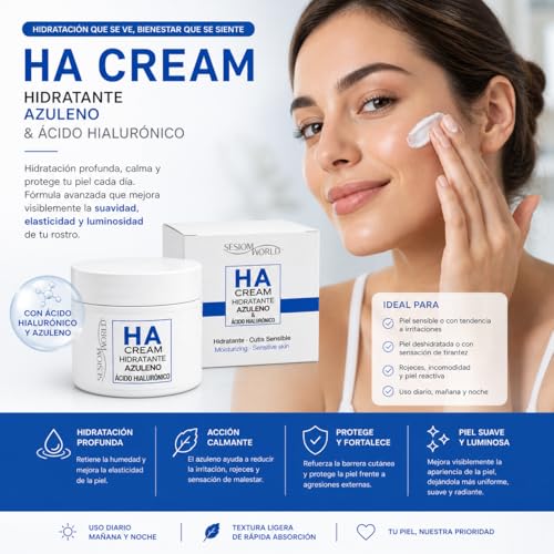 Crema hidratante facial MW para aliviar la tirantez en pieles sensibles 4
