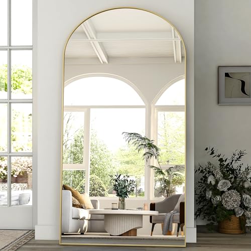 BEAUTYPEAK Grand miroir pleine longueur arqué 218 x 102 cm, miroi...