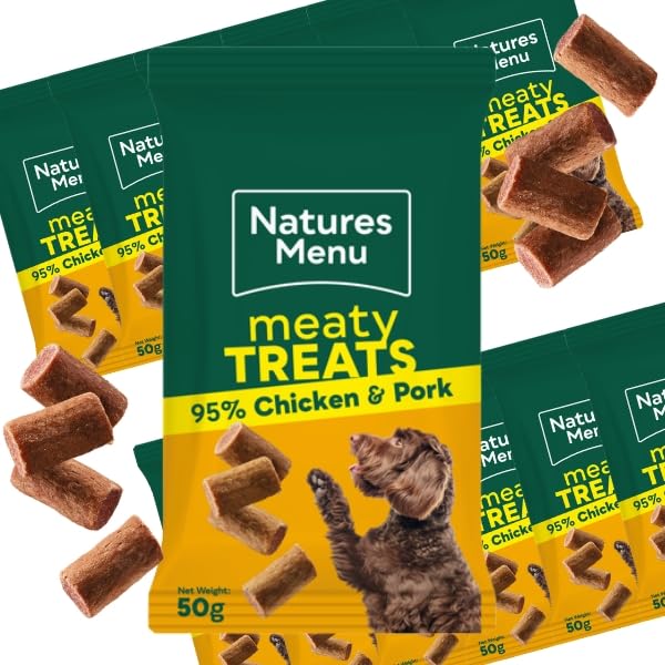 Natures Menu Meaty Chicken Treats for Adult Dogs – Pack of 12 (50g Each)
