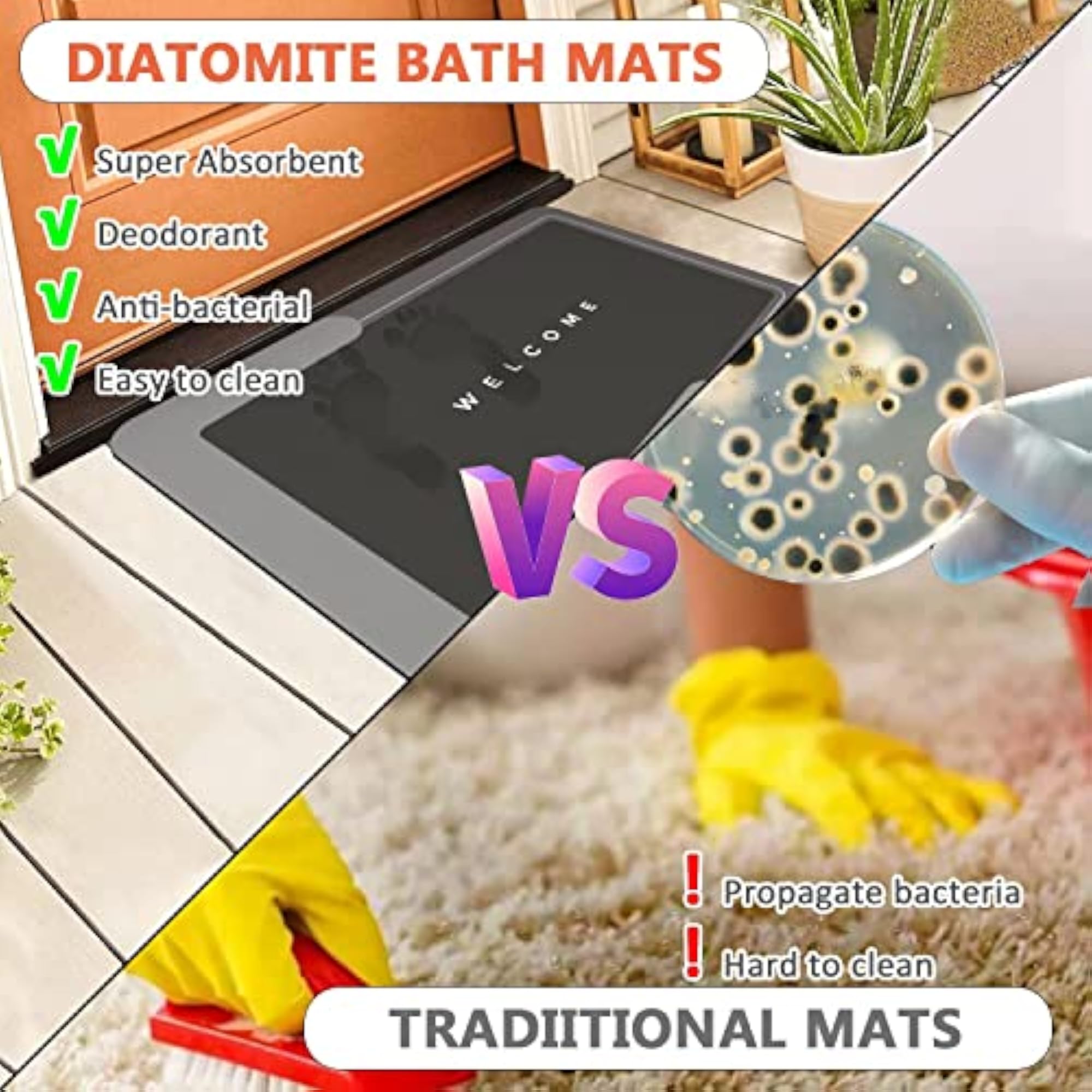 Quick-Drying Non-Slip Diatom Mud Bath Mat