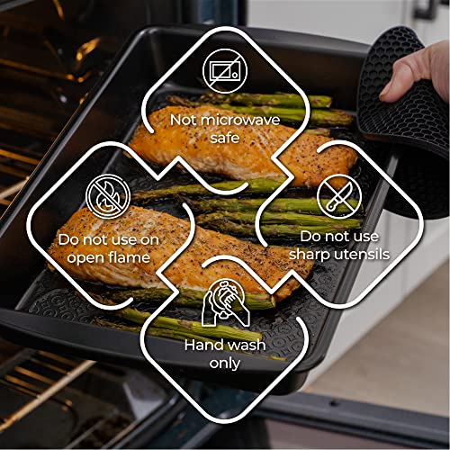 KITCHENATICS-12-PC-Carbon-Steel-Baking-Pans-Set-Nonstick-Kitchen-Essentials-for-New-Home-Nonstick-Bakeware-Sets-with-Cake-Pans-Muffin-Top-Pans-Non-Stick-Oven-Pan-Black-Stackable-Bakeware-Set KITCHENATICS 12 PC Carbon Steel Baking Pans Set Nonstick Kitchen Essentials for New Home Nonstick Bakeware Sets with Cake Pans Muffin Top Pans Non Stick Oven Pan Black Stackable Bakeware Set