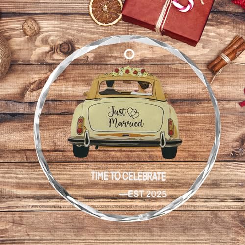 Engagement Gifts for Couples - Glass Ornament 2025, Personalized Gifts for Newly Engaged Couples, Happy Engagement Ideas for Her, Bride to Be - Engaged for Her, Friends