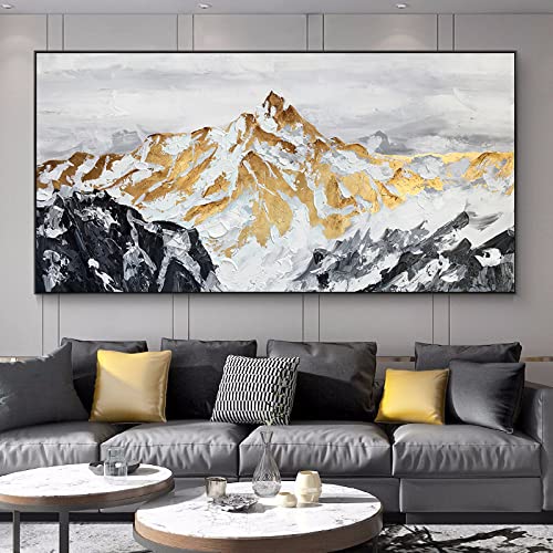 Peinture à l'huile peinte à la main Jinshan Lucky dorée 60 x 120 cm