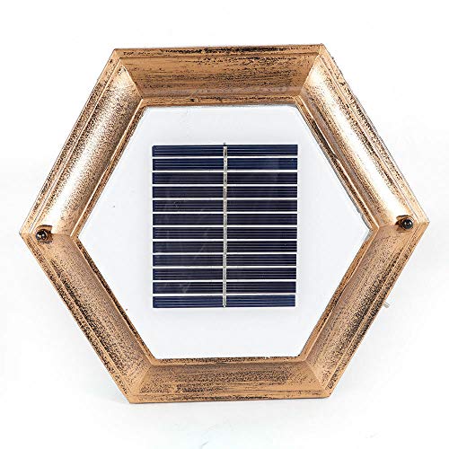 Tbvechi Solar Powered Outdoor Pillar Light Solar Landscape Pathway Led Lights Solar Post Light Waterproof Lantern Lamp For Fence Deck (Bronze X 2) #TOP5