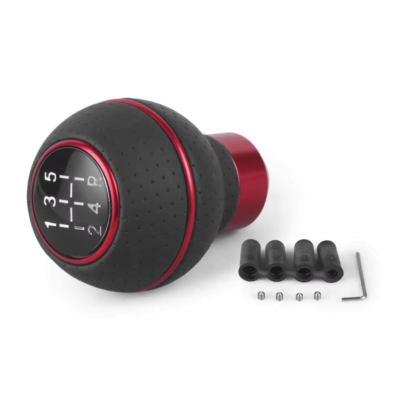 Fryuiqx Red Gear Lever Replacement Compatible With M8 M10 M11 M12 Shift Gear Level Knob Shift Head 5 Speed Universal Car Gear Shift Knob