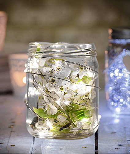 Itart Micro Led String Lights Battery Powered Set Of 8 Cool White Mini Fairy Light 20 Led 6Ft Ultra Thin Silver Wire Rope Lights For Craft Diy Costume Centerpieces Display #TOP1