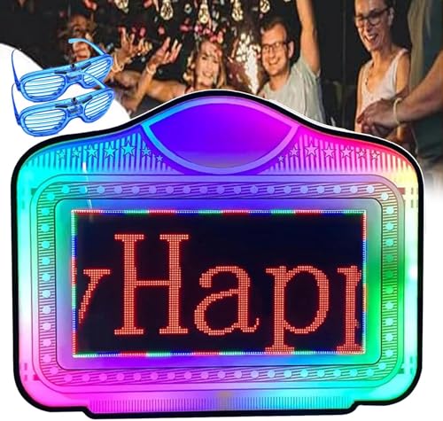 DARZYS Bottle Service Sign, LED Letter Bottle Presenter, Rechargeable Acrylic LED Message Board - Changeable Letters & Numbers - Colorful LED Light