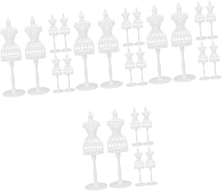 VILLCASE 24 Pçs Suporte De Exibição De Roupas Vestido De Corpo Decoração Moderna Manequim De Moda Mini Vestido Forma De Boneca Manequim Corpo De Boneca Acessórios De Boneca Pequeno