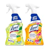 Lysol Limpiador Desinfectante Multiusos Cocina Baños Hogar Mango Hibiscus 650ml + Citrus 650ml