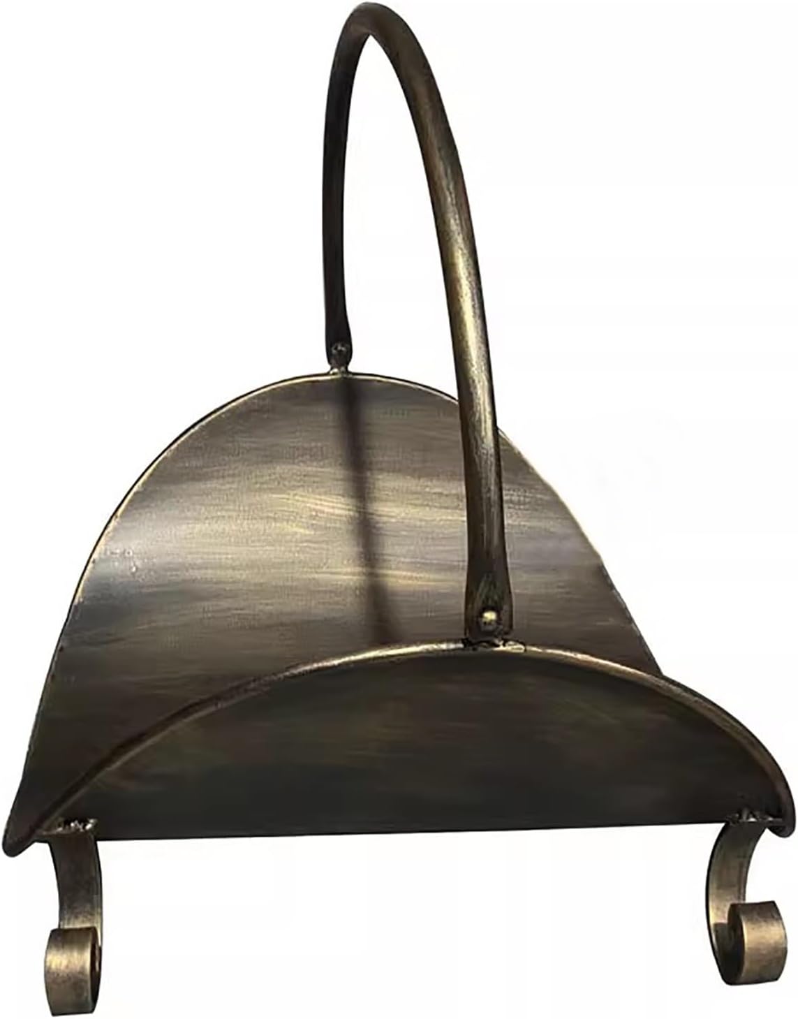 Firewood Rack Indoor Metal Firewood Rack, Brass Color Firewood Holder for Living Room Garden Camping, Small Fireplace Log Holder 16.5 X 16.9 X 12.6 Inches,