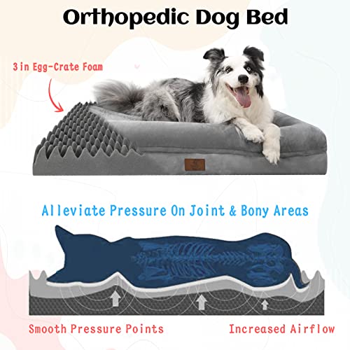 Yiruka Small Dog Bed, Orthopedic Dog Bed With Waterproof Cover, Removable Memory Foam Bolster Dog Soft Sofa Bed With Nonskid Bottom, Pet Bed With Washable Cover #TOP1