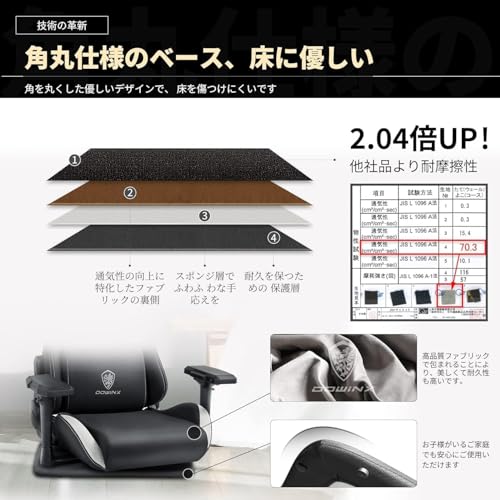 Dowinx ゲーミング座椅子 ファブリック ゲーミングチェア LS-667804F の商品画像 5