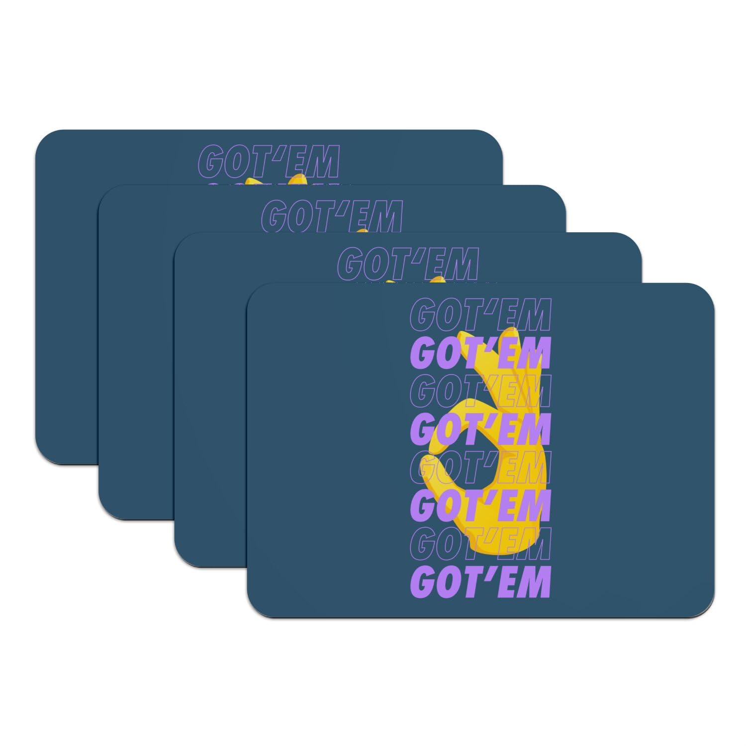 Set de table bleu Got'em OK Purple Sneakerhead en caoutchouc premium 39,5x28,5 cm