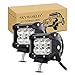 SKYWORLD Focos LED Tractor, 4 pulgadas 18W Spot Trabajo Led Coches LED luces de trabajo Pods todoterreno barra para Moto Camión Tractor 4WD coche ATV SUV UTV Barco 12V 24V - 2pcs