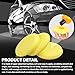 PSLER Foam Applicator Pads - Foam Car Wax Applicator Pad Detailing Round 4 inch Polishing Sponges for Car Wax Applicator Pad 12 Pack-Yellow