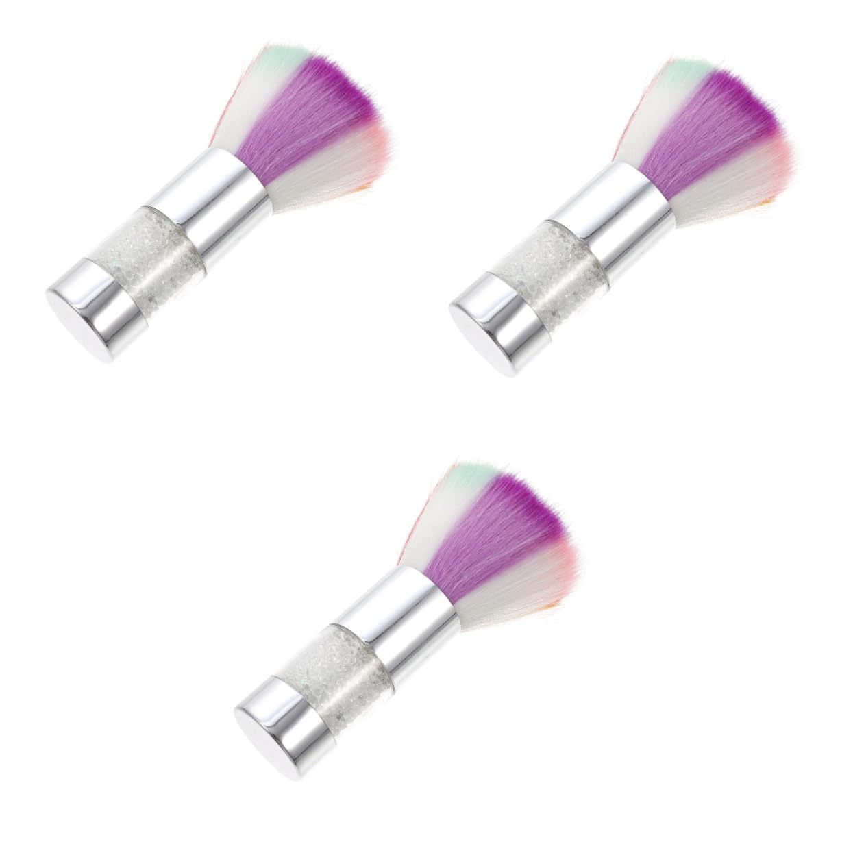 FRCOLOR 3 Cepillos Para Quitar El Polvo De Las Uñas Cepillo Para Limpiar El Polvo De Las Uñas Cepillo Para Limpiar El Esmalte De Gel Cepillo Para Manicura Mango Cómodo.