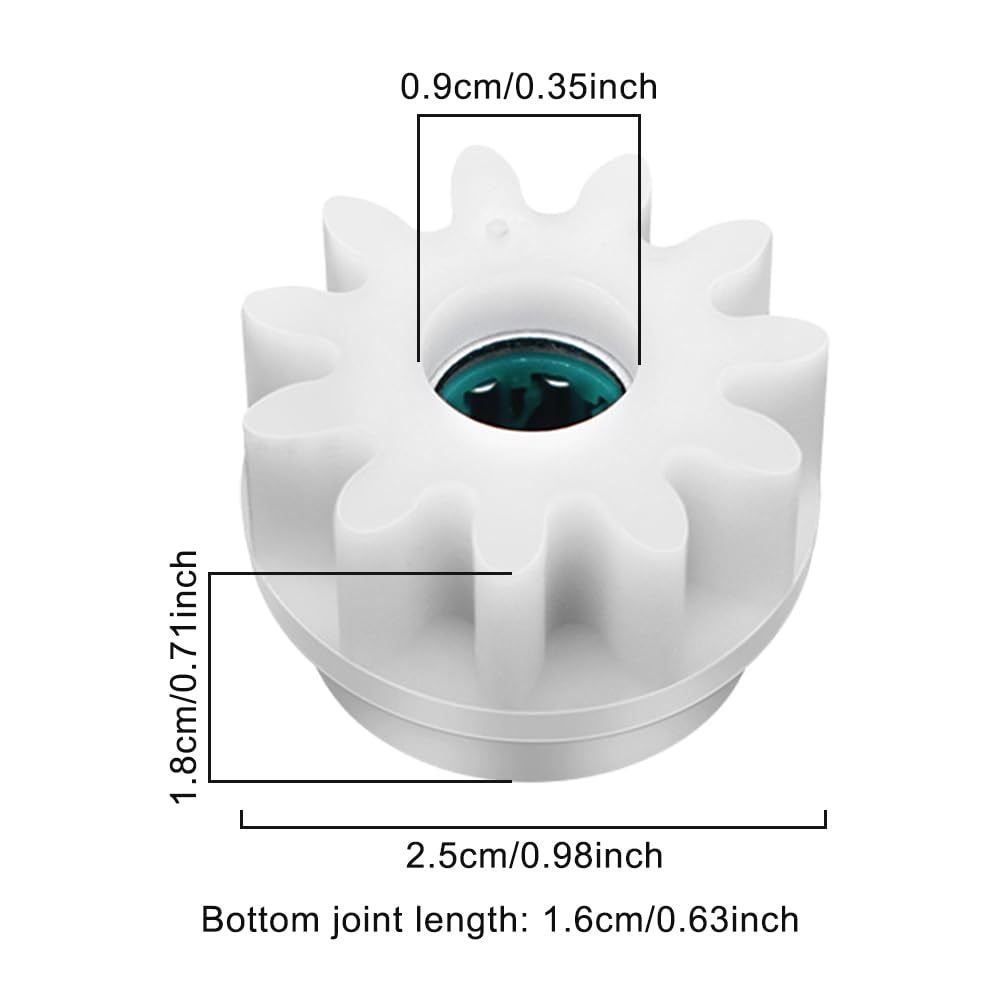 homfanseec 2Pcs Gemakkelijk Mop Pedaal Bezem Spin Vervanging Een Manier Koppeling Achthoek Mops Lager Emmer Gear Tandwielen Reparatie Compatibel Met Ocedar/Vilida en Markt 90% Spin Mop Systeem