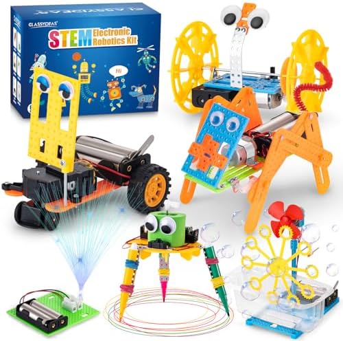 Classyideas STEM Science Robotics Kit for Kids Age 8-12, 6-in-1 Science ...