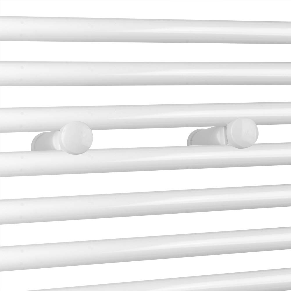 Radiateur de Salle de Bain Sèche-Serviette 1150x500mm Radiateur Tubulaire Vertical Chauffage à Eau Chaude Blanc