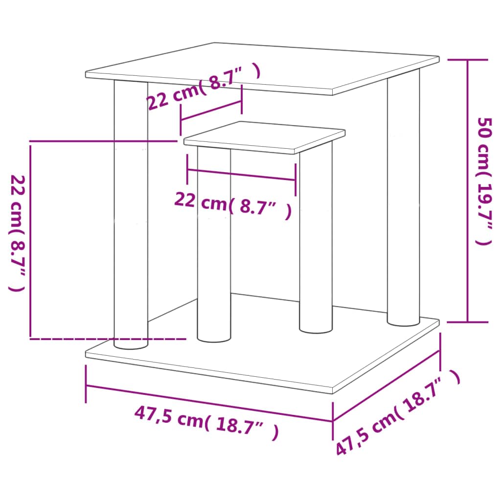 ShGaxin Drapak dla kotów z ciemnoszarymi platformami 50 cm drapak dla kota, drapak dla kota, akcesoria dla kotów, wieża dla kota, rozrusznik dla kota, domek dla kota