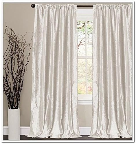 Velvet Curtains/Drapes, OFF WHITE Color, Window Curtains, Absolute Blackout Lined Curtains VINTAGE Velvet, 108" W by 108" H (9ft by 9ft) ONE PANEL Bedroom, Living room, HOME THEATER, STUDIO Curtains