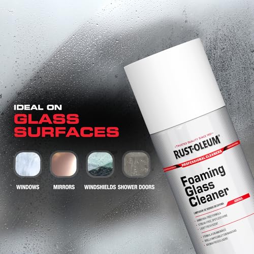 Rust-Oleum Professional Cleaners Foaming Glass Cleaner | 20oz Aerosol Can | Professional Strength | Ammonia-Free | Fresh Scent | 12 Pack - image 3