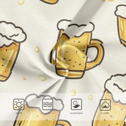 Wusikd Beer Mugs Girls' Underwear Cotton Yellow Girls Briefs Soft Toddler Underwear 2T3