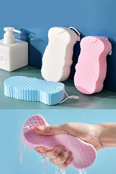 Luti Concept 3d Magic Ultra Soft Soft Bath Shower Sponge Skin Cleanser Body Scrub Dense Foam Sponge
