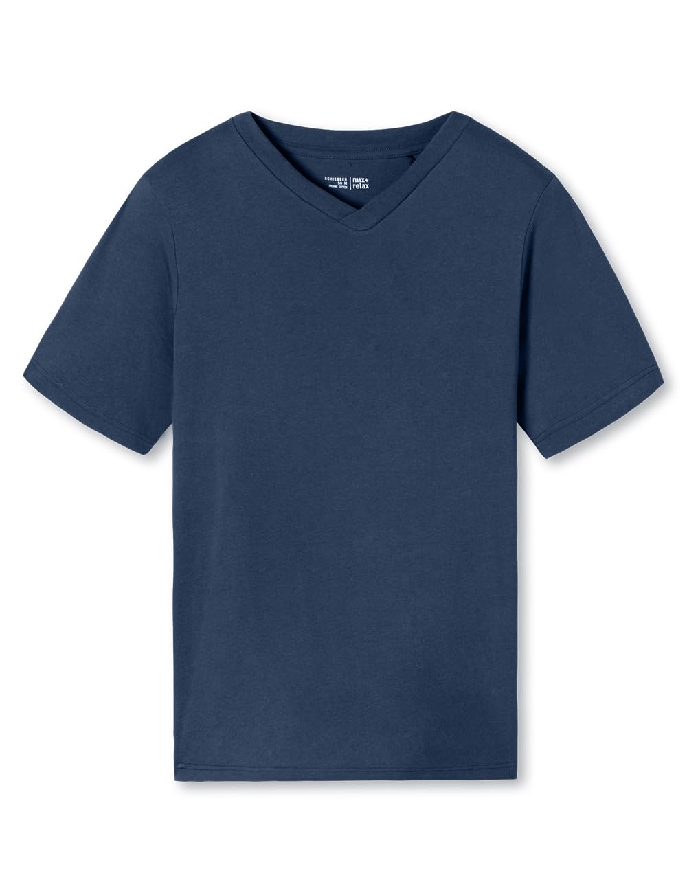 Schiesser Herren Schlafshirt Kurzarm V-Ausschnitt Bio-Baumwolle - Mix + Relax Parte Superiore del Pigiama Uomo