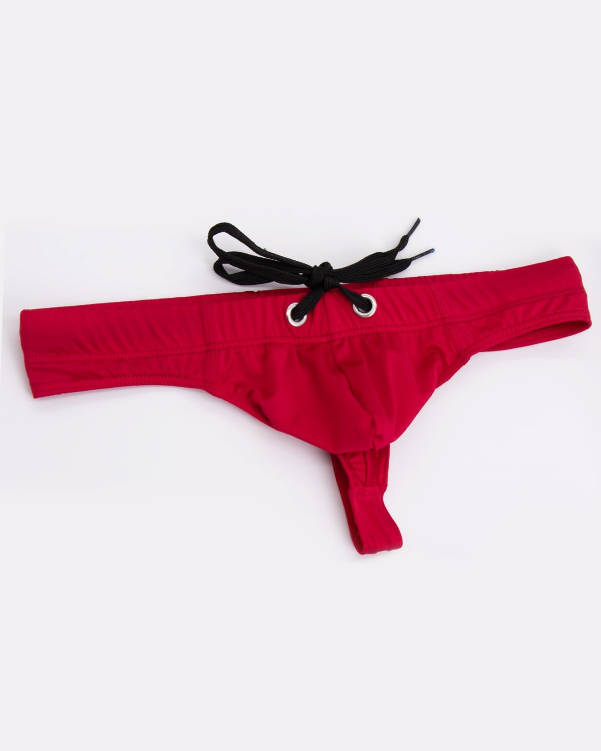 MIZOK Mens Sexy T-Back Thong Swimsuit G String Pouch Swimwear Quick Dry Bikini with Drawstring - Image 5