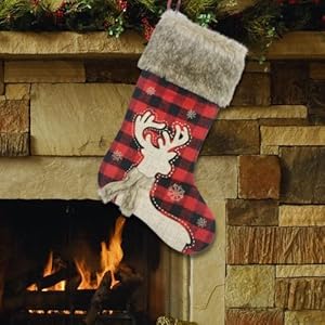 Comfy Hour Joyful Holiday Collection 20 Winter Christmas Snow Flake Soft Fur Top Reindeer Wearing Scarf Stocking Polyester