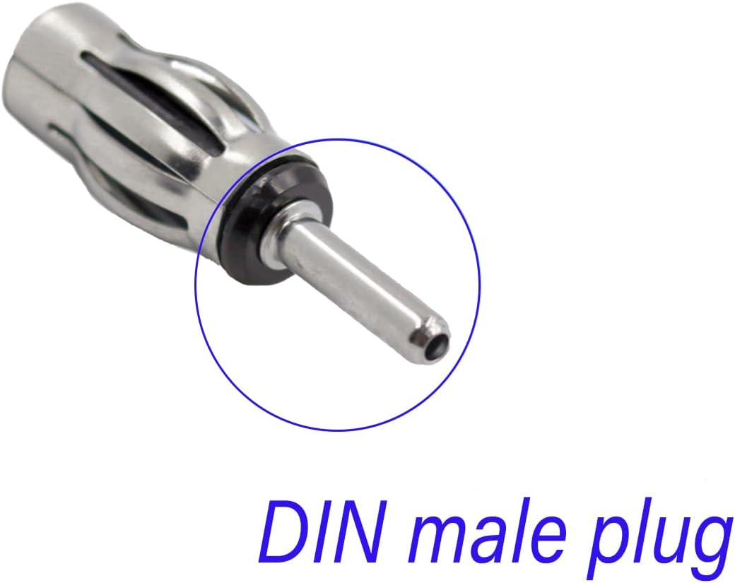 3PCS Universal DIN Plug Adapter Car Radio Connector Car Antenna DIN Crimp Repair Kit for Car Stereo CD DVD FM AM Adapter Auto Radio and RG58 RG174 Coaxial Cable