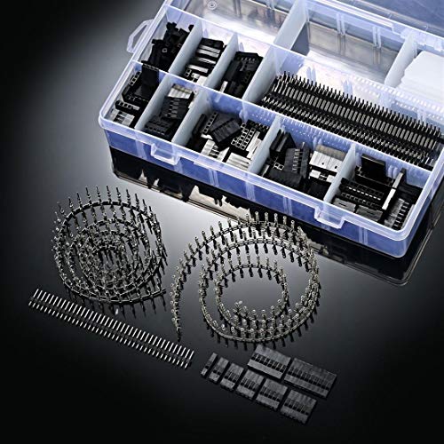 Treedix 1450PCS 2.54mm PCB Jumper Wire Pin Header Connector Female Male 40Pin Box Packaging Kit Electronic Components Set - Thumbnail 7