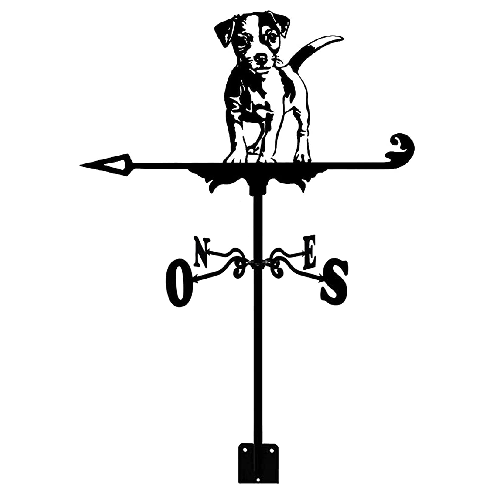 EICOFF Exquisite Metal Weather Vane dog with Roof Mount Weathervane Wind Direction Indicator, Retro Weathercock Metal Weathercock Garden, Creative Wind Vane Stainless Steel for Farm Yard Home Decor