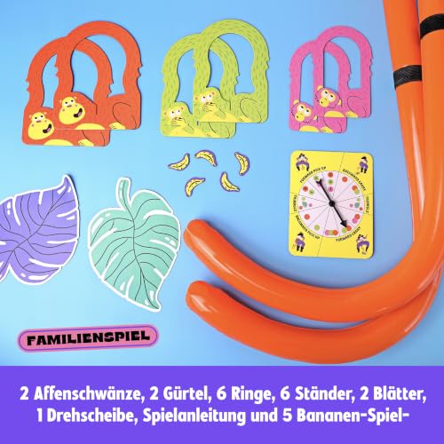 MCMILLER ENTERTAINMENT It’s Bananas! Das Spiel mit dem Affenschwanz – Urkomisches Spiel für Kinder und Erwachsene | Lustige Geschenkidee für Geburtstag, Weihnachten, Mädelsabend, Wichteln – vue 3