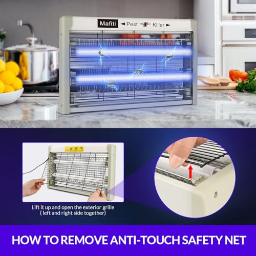 (2025 New) Mafiti Fly Zapper,Fly Killer Indoor With 1800V Led Uv Light Strips Attracting Flies 20W For Kitchen,Home,Indoor Garden Yard - 5