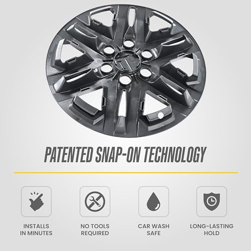 Gloss Black Wheel Skins for 2022-2026 Toyota Tundra – 4PC Snap-On Hubcap Overlay Set | Easy No-Tool Installation | Premium Blackout Rim Covers | US Patented by Trim Illusion - Image 5