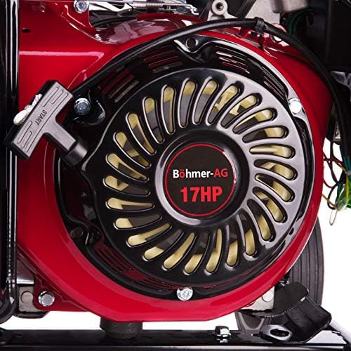 Böhmer-AG 9000W-E Petrol Generator 8.5Kw 12V DC Output Electric Key Start Outdoor 10.5 kVA 17Hp 4-Stroke OHV Engine with 1 UK 240V Standard Plug & a 32 Amp Plug Socket