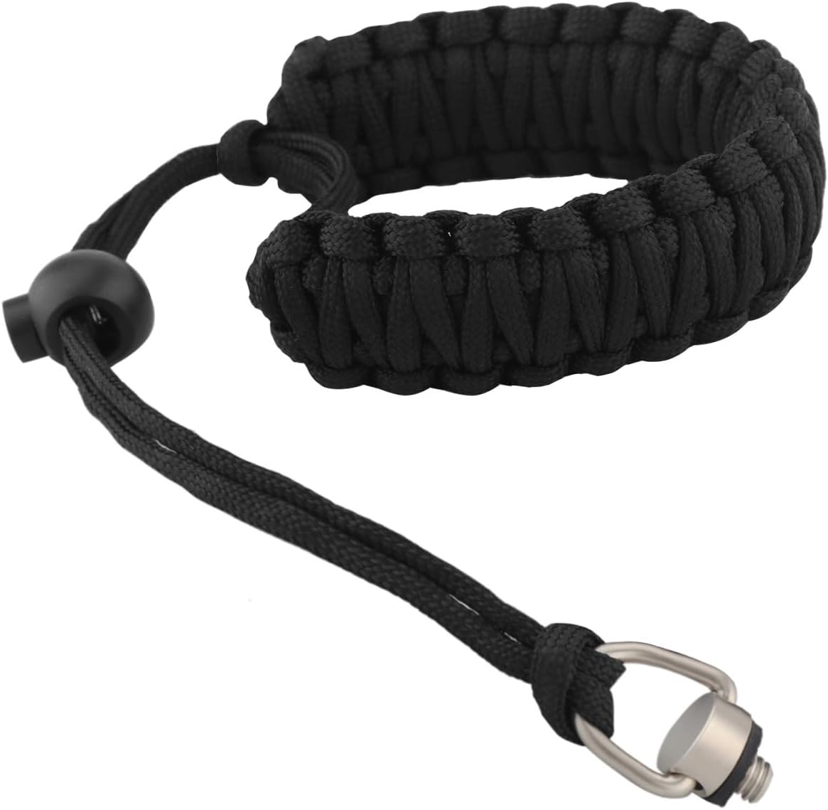 Paracord Camera Wrist Strap Lanyard with Quick Release Screw for Insta 360 X3, X2, Universal Hand Strap for DSLR Cameras, Action Cameras, Selfie Sticks(Black)