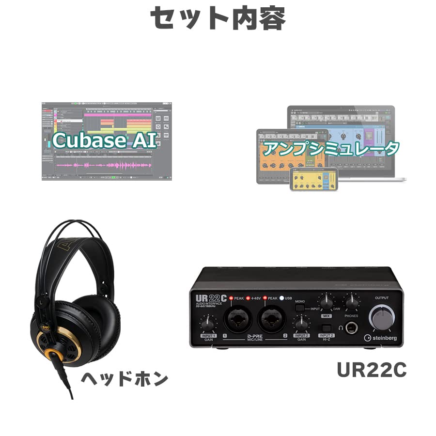 Amazon.co.jp: steinberg UR22C エレキギターDTM初心者セット