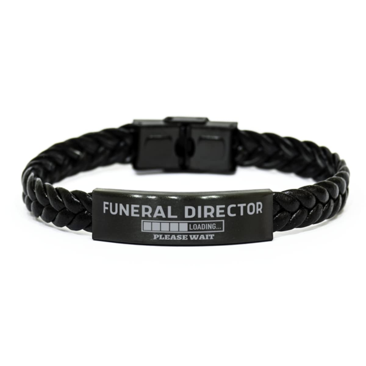 Student Funeral Director Bracelet Gifts Loading Funeral Director in Progress Funeral Director Please Wait, Funeral Director Funny, Sarcasm Gifts Engraved Quote Birthday Braided