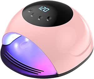 Nageltrockner, 84W LED Lampe für Gelnägel, 10/30/60/120s Timer, Nagellampe mit Infrarot Sensor für Zuhause/Nagelstudio, Ideal als Geschenk für Geburtstag/Weihnachten/Neusjahr/Valentingstag