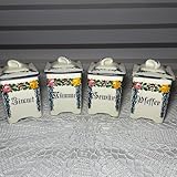 Boîtes de conservation en céramique peintes à la main