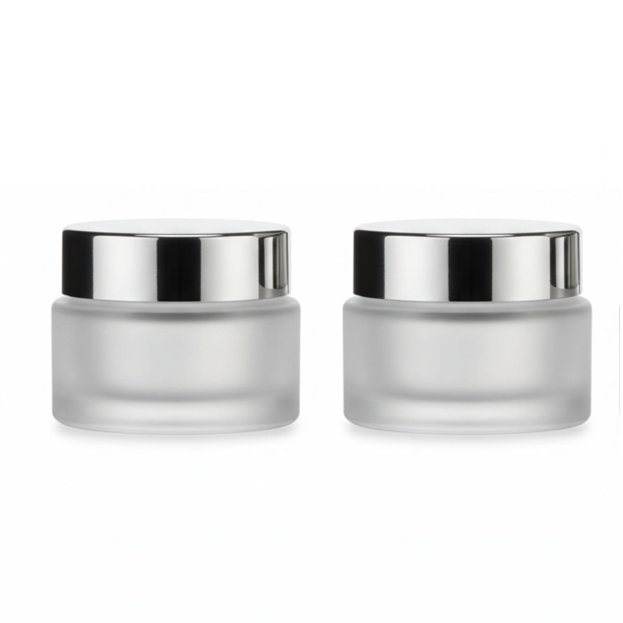 Devinez Multipurpose (Pack of 2) Round Frost Glass Cosmetic Jars,30gm with Inner Liners and Silver Lids, Travel Jars, Refillable for Makeup, Cream, Lotion, Sugar Scrubs, Eye Shadow Paint, Jewelry-image-22