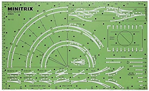TRIX N Scale 1:160 Multicoloured Track Stencil, 7.8 x 12.48 x 0.039 inches, Kid, Adult