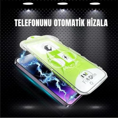 MADNOVA Apple iPhone 15 İle Uyumlu Hayalet Ekran Hizalama Aparatlı ve Takılırken Cam Altında Toz Bırakmaz Darbelere Karşı Ekstra Güçlü Ekran Koruyucu Cam - Görsel 3