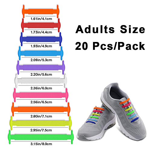 image for HOMAR No Tie Shoelaces for Kids and Adults Stretch Silicone Elastic No