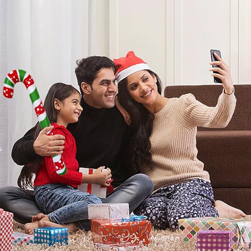 4 Stück Aufblasbare Weihnachten Zuckerstangen, Weihnachten Zuckerstange Aufblasbare, Aufblasbare Zuckerstangen Weihnachtsdeko, Weihnachtsfeier-Dekorationszubehör, Weihnachten Zuckerstange Krücke